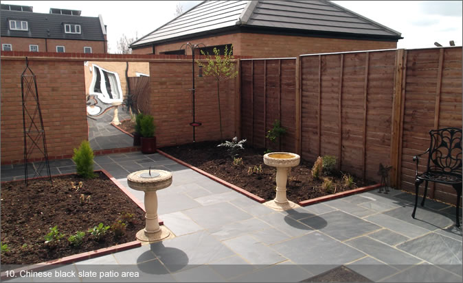 10. Chinese black slate patio