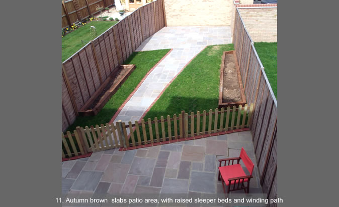 11. Autumn brown slabs patio